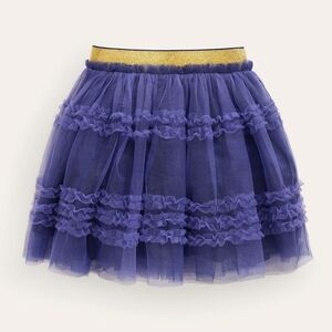 Boden Tulle Mini Skirt Starboard Blue 11-12 Girls